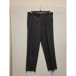 George Mens Dress Pants 36x32 Gray Business Casual Career Office Trousers